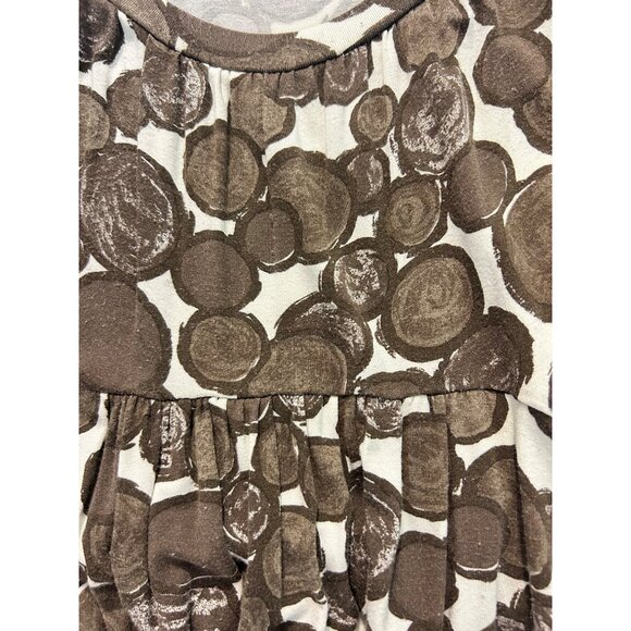 Boden Brown & White Circle Long Sleeve Dress Size 14R US 12 - Picture 5 of 5